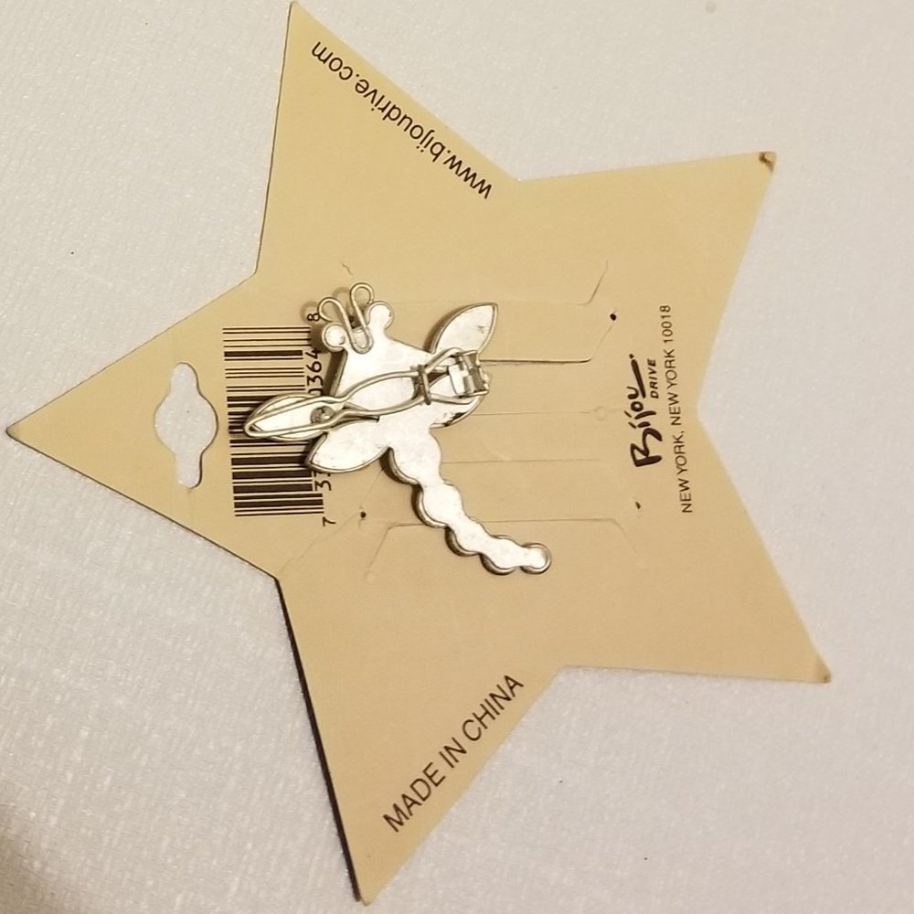 Gorgeous vtg blue dragonfly barrette- could become necklace - Picture 10 of 11